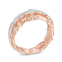 0.25 CT. T.W. Diamond Vintage-Inspired Scroll Band in 10K Rose Gold|Peoples Jewellers