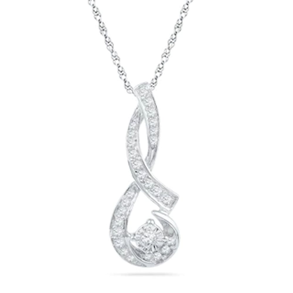 0.16 CT. T.W. Diamond Pendant in Sterling Silver|Peoples Jewellers