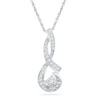 0.16 CT. T.W. Diamond Pendant in Sterling Silver|Peoples Jewellers