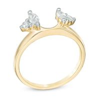 0.33 CT. T.W. Marquise and Round Diamond Solitaire Enhancer in 10K Gold|Peoples Jewellers