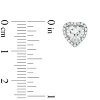 Heart-Shaped Lab-Created White Sapphire Pendant, Ring and Earrings Set in Sterling Silver