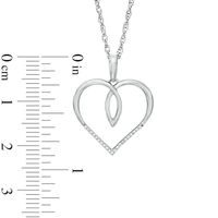 Diamond Accent Heart Pendant in Sterling Silver|Peoples Jewellers