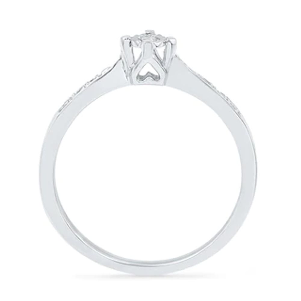 Diamond Accent Promise Ring in 10K White Gold|Peoples Jewellers