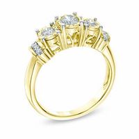 0.50 CT. T.W. Diamond Past Present Future® Collar Engagement Ring in 10K Gold|Peoples Jewellers