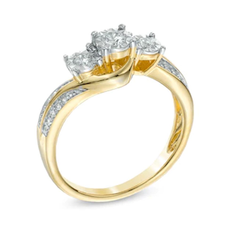 0.25 CT. T.W. Diamond Three Stone Engagement Ring in 10K Gold|Peoples Jewellers