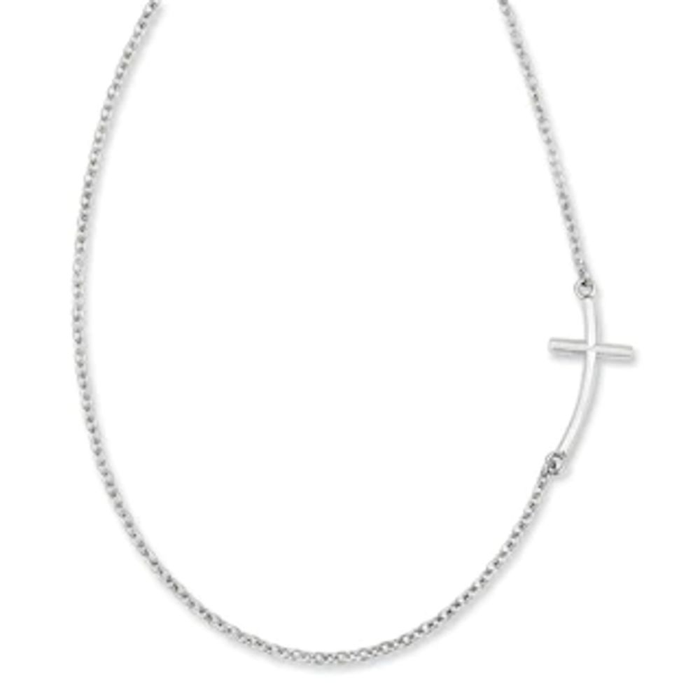 Keeping the Faith Set: Curved Sideways Cross and Tiny Hammered Ball Ne –  Gems In Vogue