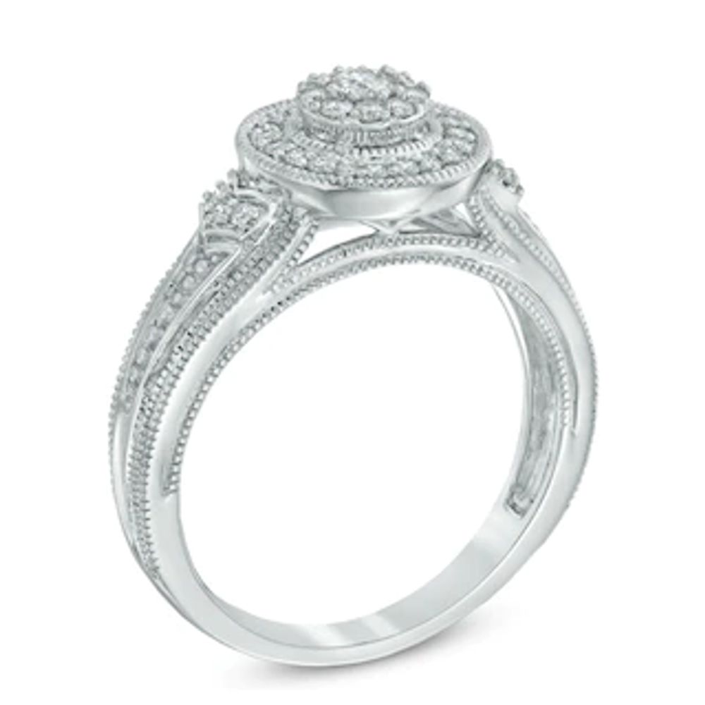 0.10 CT. T.W. Diamond Twinkle Promise Ring in Sterling Silver|Peoples Jewellers