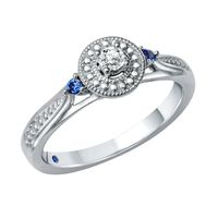 0.16 CT. T.W. Princess-Cut Diamond Solitaire Crossover Promise Ring in 10K White Gold|Peoples Jewellers