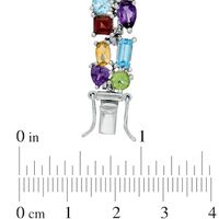 Multi-Gemstone Cluster Bracelet in Sterling Silver - 7.5"|Peoples Jewellers