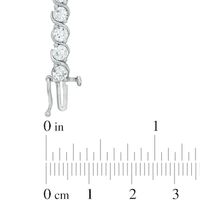 3.5mm Lab-Created White Sapphire Tennis Bracelet in Sterling Silver - 7.25"|Peoples Jewellers