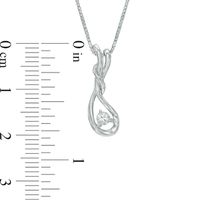 0.10 CT. Certified Canadian Diamond Cascading Teardrop Pendant in Sterling Silver (I/I2)|Peoples Jewellers