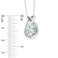 6.0mm Lab-Created White Sapphire Pendant in Sterling Silver|Peoples Jewellers