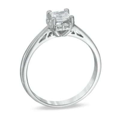 0.50 CT. T.W. Certified Canadian Princess-Cut Diamond Engagement Ring in 14K White Gold (I/I1)|Peoples Jewellers