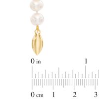 6.0-7.0mm Freshwater Cultured Pearl Strand Necklace with 14K Gold Clasp|Peoples Jewellers