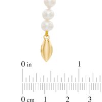 5.0-6.0mm Freshwater Cultured Pearl Strand Necklace with 14K Gold Clasp-16"|Peoples Jewellers