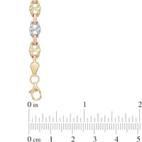 Mariner Link Chain Bracelet in 10K Tri-Tone Gold - 7.25"|Peoples Jewellers