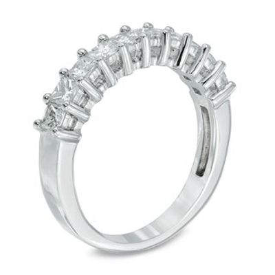 CT. T.W. Princess-Cut Diamond Anniversary Band in 14K White Gold|Peoples Jewellers