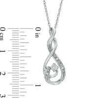 Diamond Accent Double Infinity Pendant in Sterling Silver|Peoples Jewellers