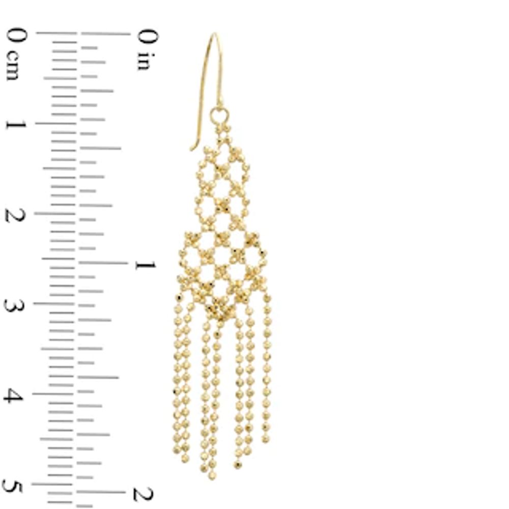 Beaded Chain Fringe Drop Earrings in 10K Gold|Peoples Jewellers