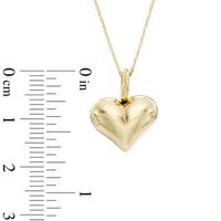 Puff Heart Pendant in 10K Gold - 17"|Peoples Jewellers