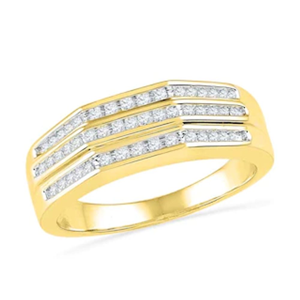 Men's 0.25 CT. T.W. Diamond Wedding Band in 10K Gold|Peoples Jewellers