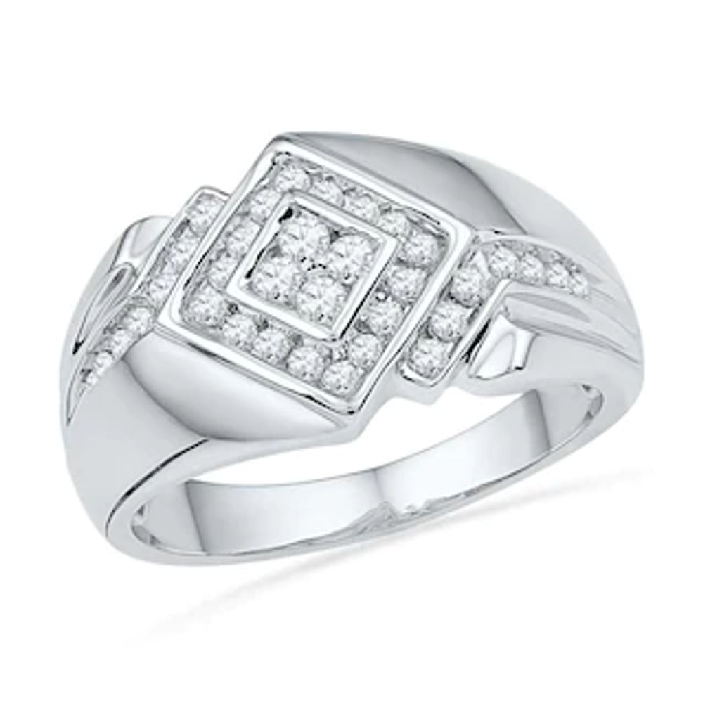 Men's 0.50 CT. T.W. Diamond Ring in 10K White Gold|Peoples Jewellers