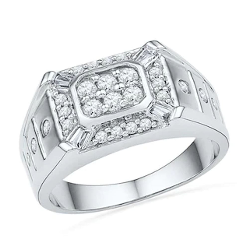 Men's 0.63 CT. T.W. Diamond Ring in 10K White Gold|Peoples Jewellers