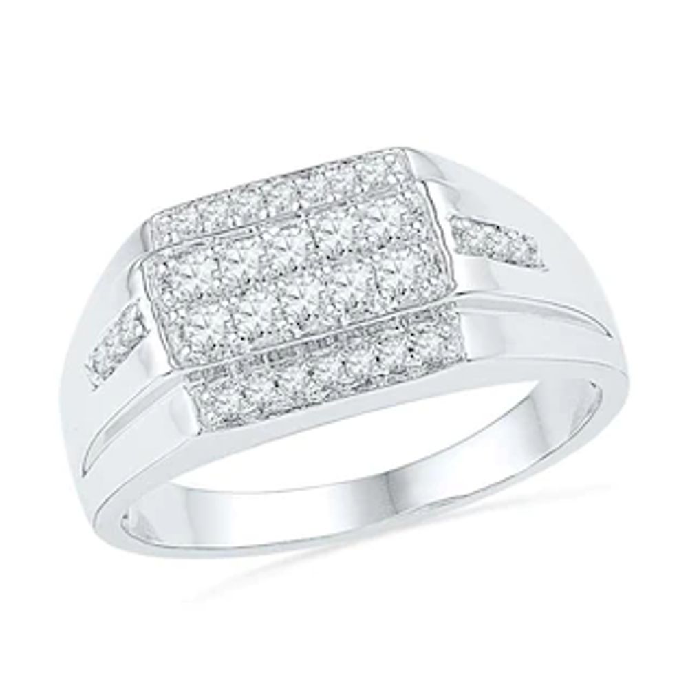 Men's 0.50 CT. T.W. Diamond Ring in 10K White Gold|Peoples Jewellers