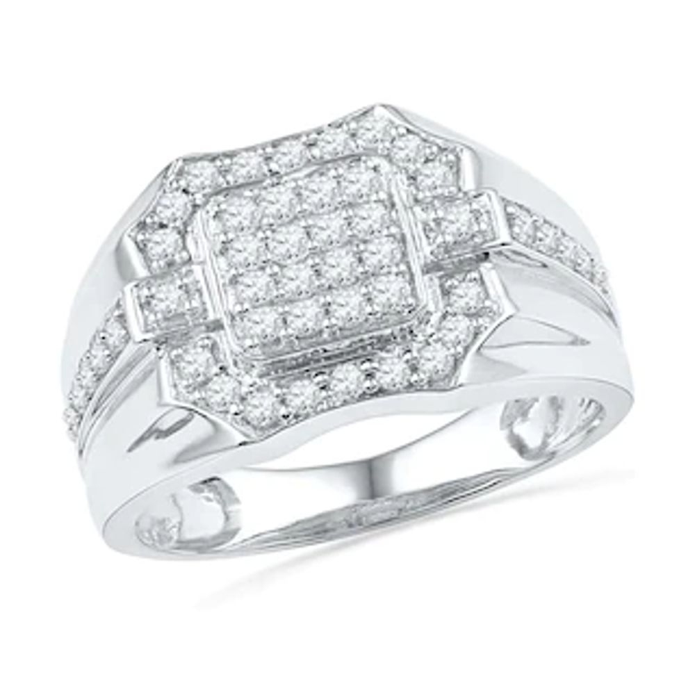 Men's 0.75 CT. T.W. Diamond Ring in 10K White Gold|Peoples Jewellers