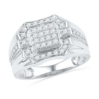 Men's 0.75 CT. T.W. Diamond Ring in 10K White Gold|Peoples Jewellers