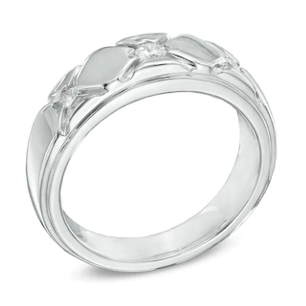Men's 0.24 CT. T.W. Diamond Ring in 10K White Gold|Peoples Jewellers