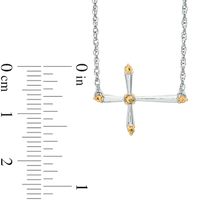 Citrine Sideways Cross Necklace in Sterling Silver|Peoples Jewellers