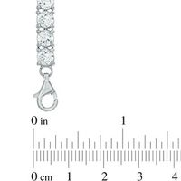 White Lab-Created Sapphire Tennis Bracelet in Sterling Silver - 7.5"|Peoples Jewellers