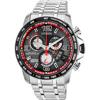 Men's Citizen Eco-Drive® Limited Edition Chronograph Time A-T Watch with Black Dial (Model: BY0104-51E)|Peoples Jewellers