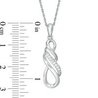 0.05 CT. T.W. Diamond Multi-Row Infinity Pendant in Sterling Silver|Peoples Jewellers