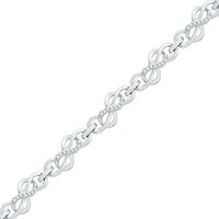 0.25 CT. T.W. Diamond Double Infinity Bracelet in Sterling Silver - 7.25"|Peoples Jewellers