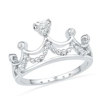 Diamond Accent Tiara Ring in Sterling Silver|Peoples Jewellers