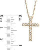 AVA Nadri Crystal Cross Pendant in Brass with 18K Gold Plate|Peoples Jewellers