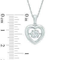 Unstoppable Love™ 5.5mm Lab-Created White Sapphire Heart Pendant in Sterling Silver|Peoples Jewellers