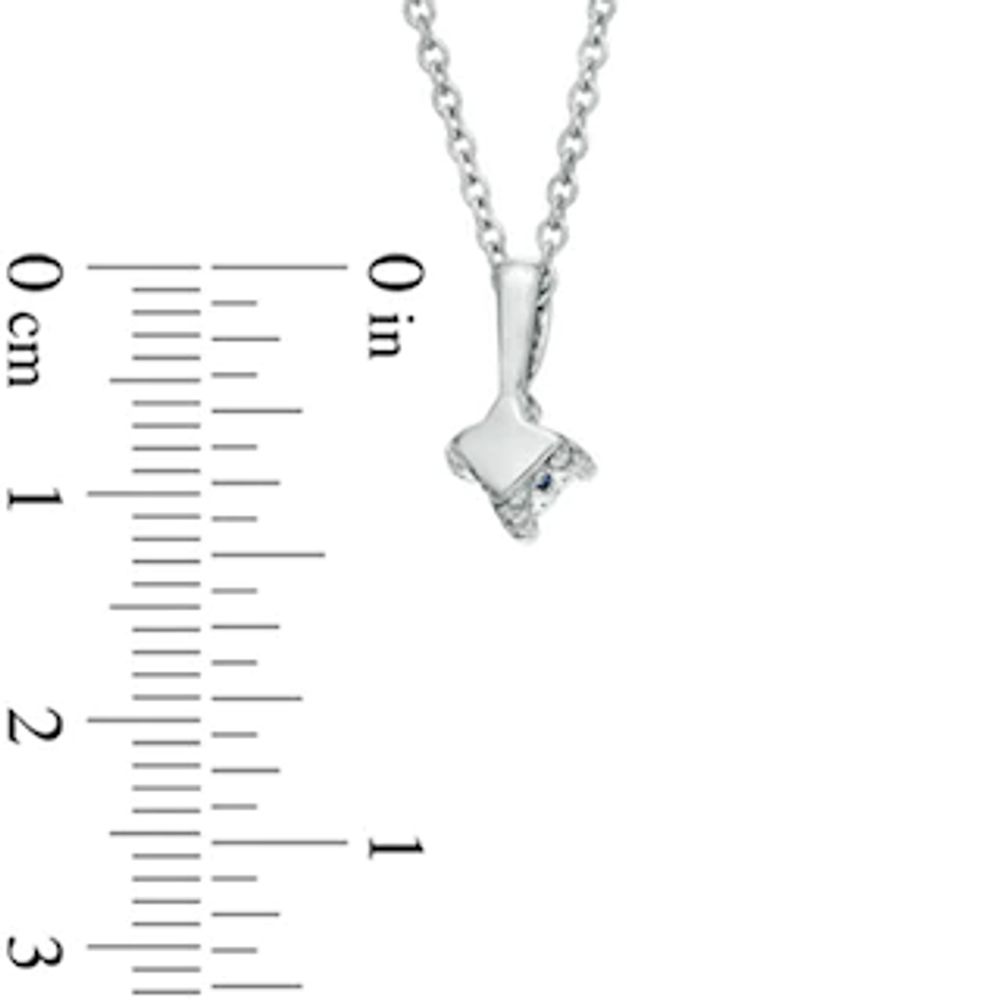 Vera Wang Love Collection 0.30 CT. T.W. Princess-Cut Diamond Pendant in 14K White Gold|Peoples Jewellers