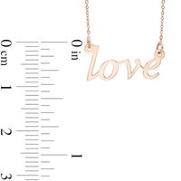 Script "LOVE" Necklace in 14K Rose Gold|Peoples Jewellers