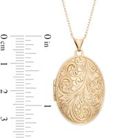 Oval Feather Locket Pendant in 10K Gold|Peoples Jewellers