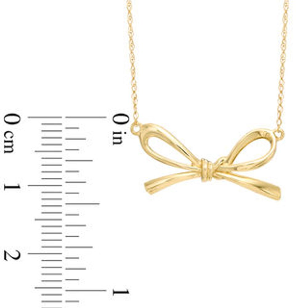 Bow Necklace in 10K Gold|Peoples Jewellers