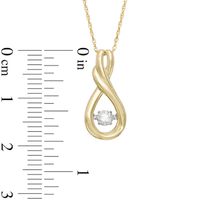 Unstoppable Love™ 0.14 CT. Certified Canadian Diamond Infinity Teardrop Pendant in 10K Gold (I/I2)|Peoples Jewellers