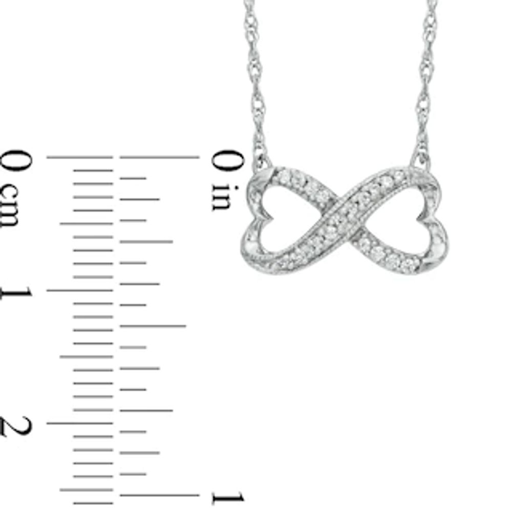 Interlocking Diamond Sideways Infinity Necklace | Angara