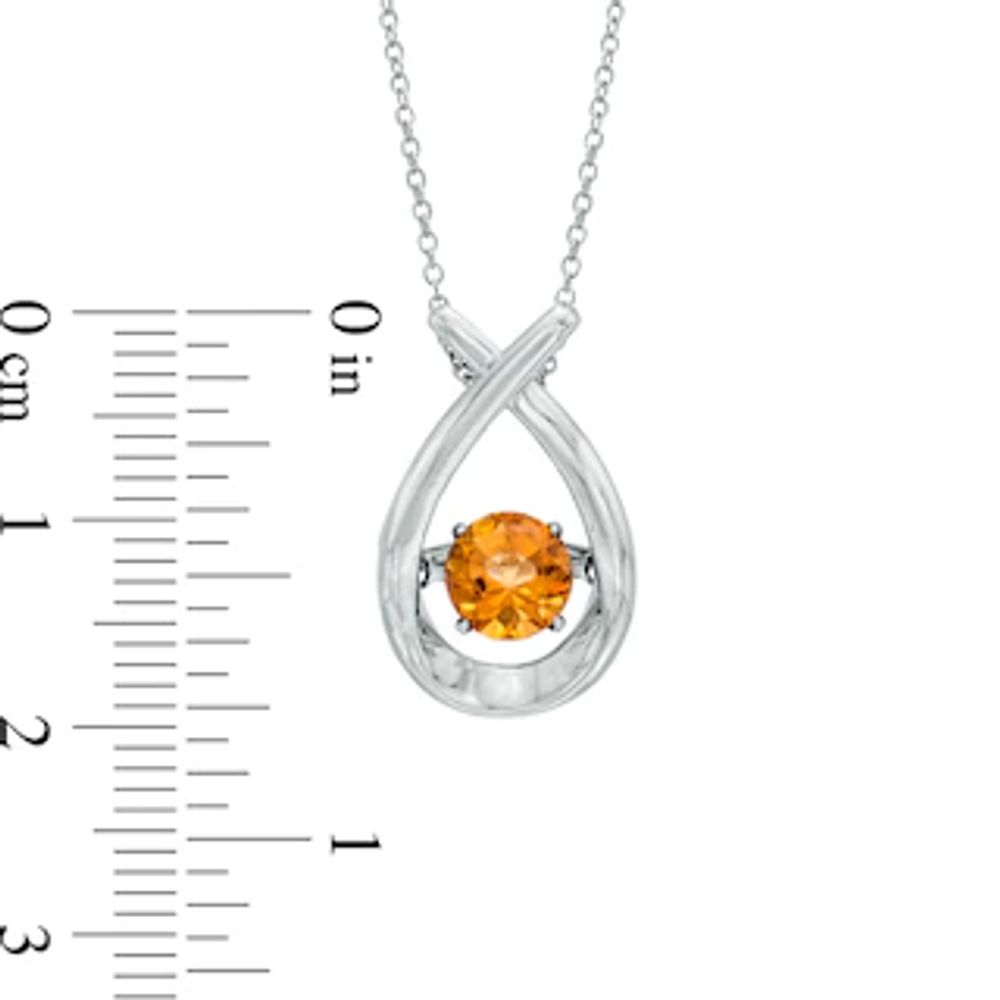 Unstoppable Love™ 6.0mm Citrine Pendant in Sterling Silver|Peoples Jewellers