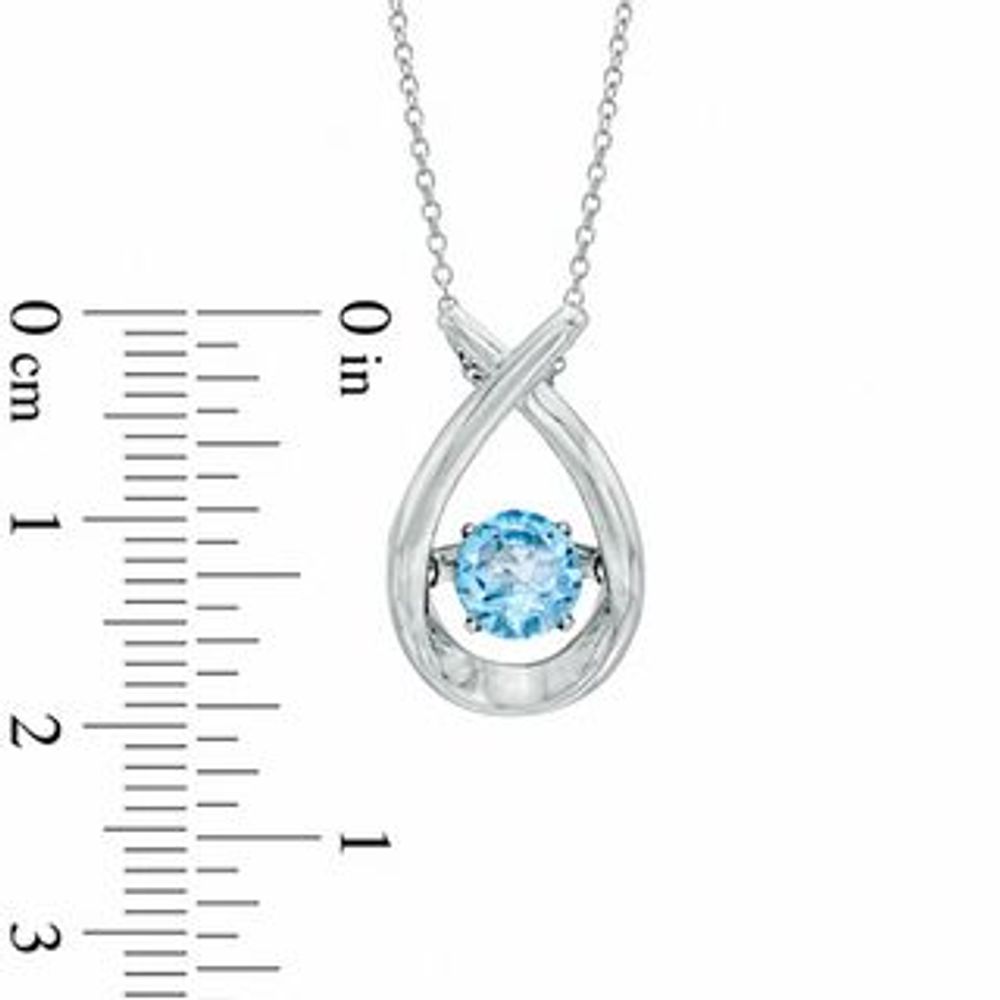 Unstoppable Love™ 6.0mm Swiss Blue Topaz Pendant in Sterling Silver|Peoples Jewellers