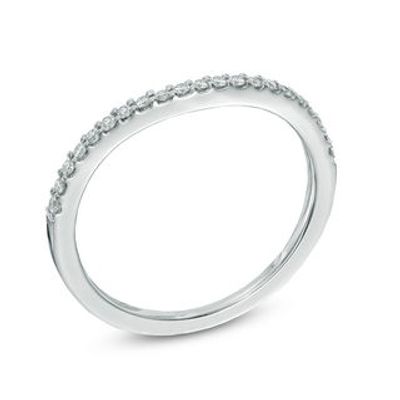 0.15 CT. T.W. Diamond Contour Wedding Band in 14K White Gold|Peoples Jewellers