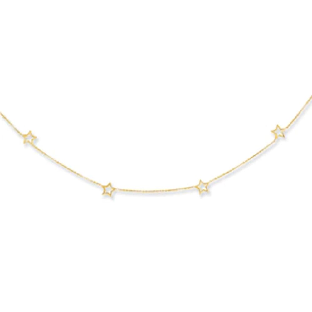 Star Station Necklace in 14K Gold|Peoples Jewellers