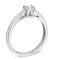 0.15 CT. Princess-Cut Diamond Solitaire Promise Ring in 10K White Gold|Peoples Jewellers